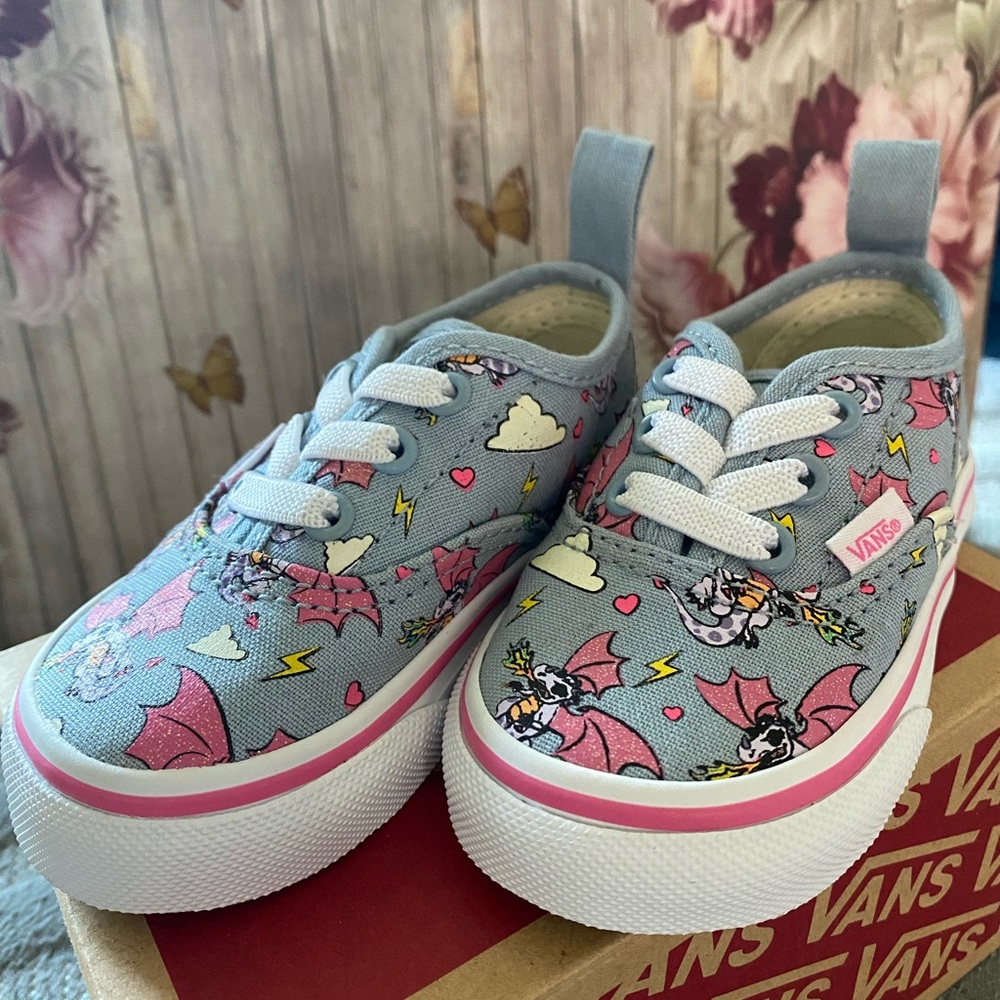 Vans - Authentic Elastic (Rainbow Dragon) - Toddler Girls